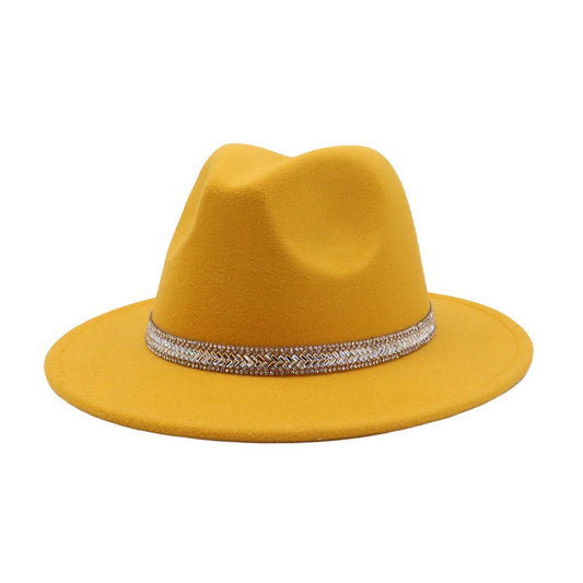 British Style Wool Fedora Hat Unisex Retro Hat_CWAH04391