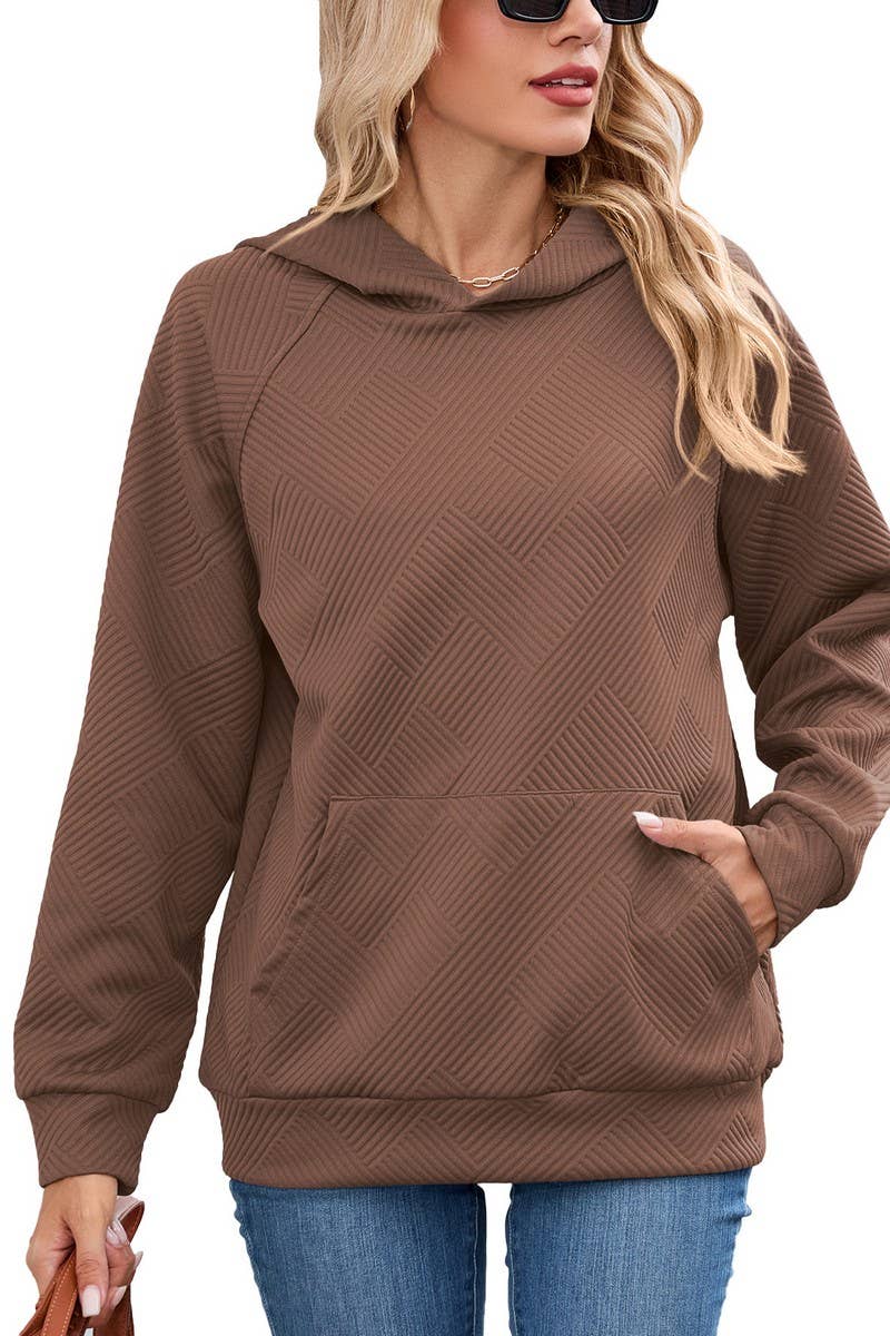 CWOHOL00661_SOLID HOODED POCKET CASUAL SWEATSHIRT
