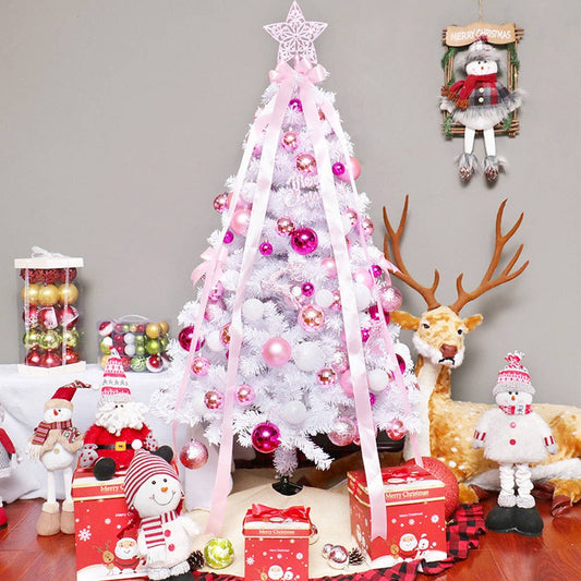 Pink Ribbon Tree Topper & Ornament Set_CWAJE5301
