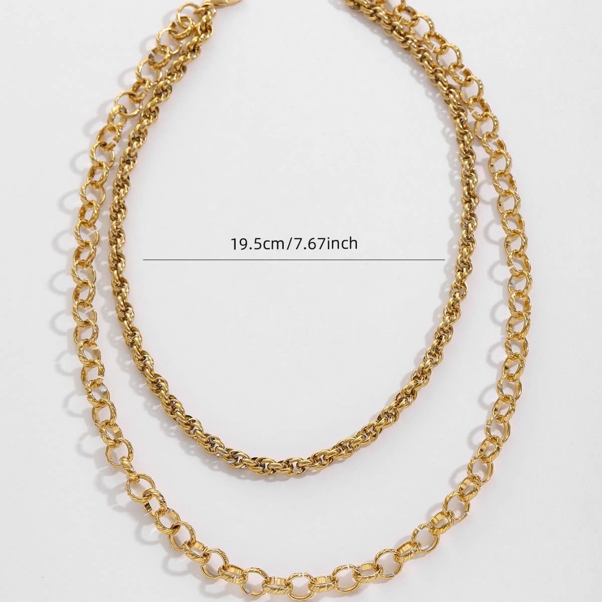 DOUBLE TWIST GOLD-PLATED NECKLACE