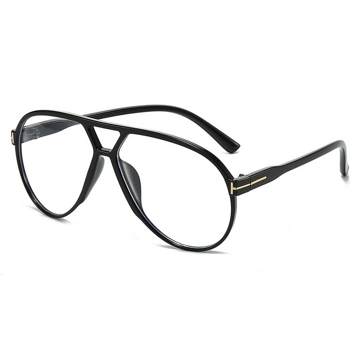 LETTER T DOUBLE BRIDGE LARGE FRAME SUNGLASSES