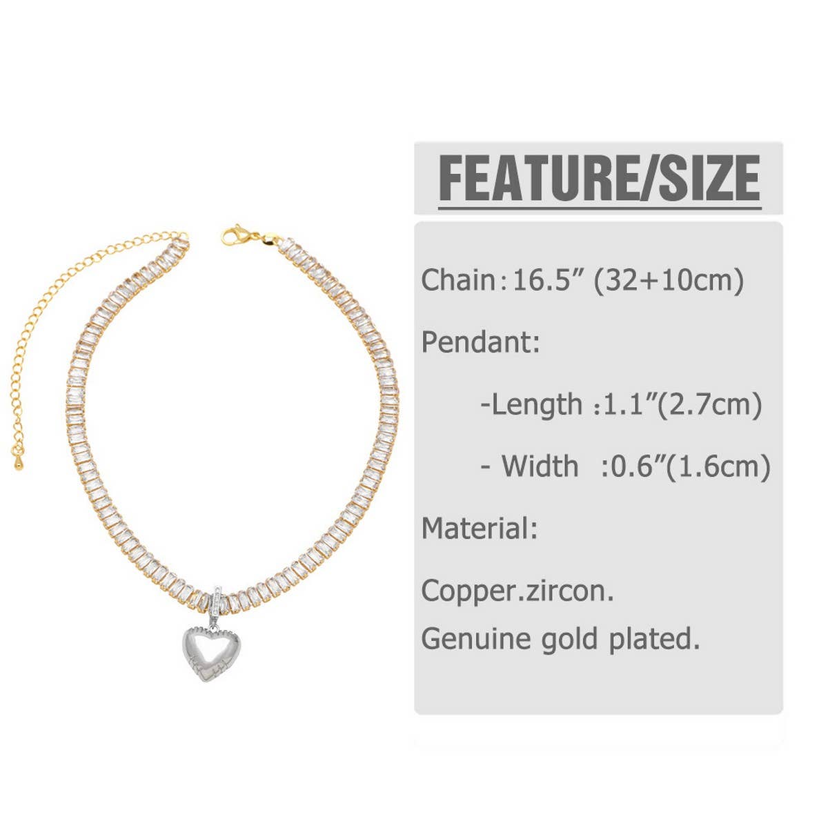 GOLD PLATED STAR SHAPED LOVE PENDANT NECKLACE