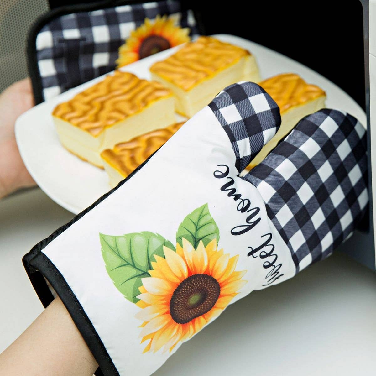 SUNFLOWER PRINT ANTI-SCALDING 2-PIECE SET