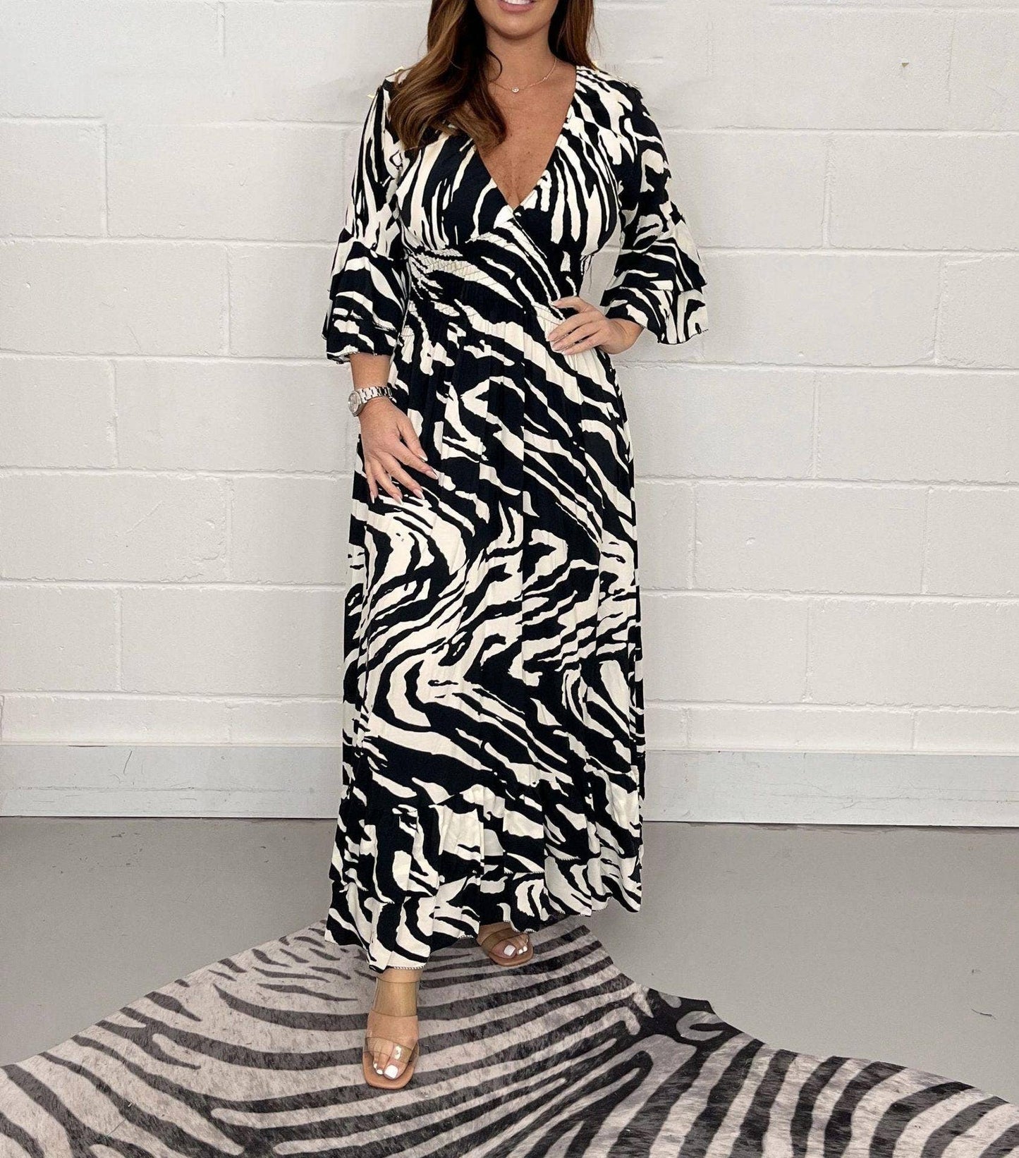 HOLIDAY STYLE PRINT LOOSE FASHION CASUAL DRESS