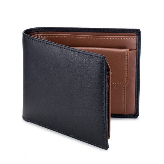 COWHIDE TRI-FOLD WALLET MULTI-FUNCTION RETRO WALLET_CWAB3709