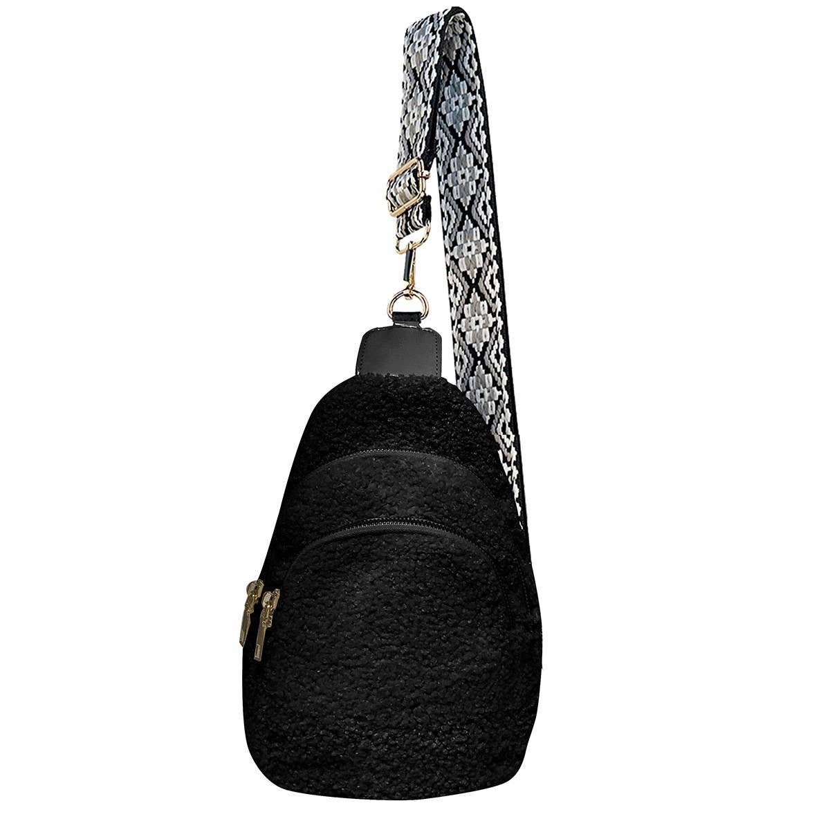 SHERPA PLUSH CROSSBODY BAG_CWAB1399