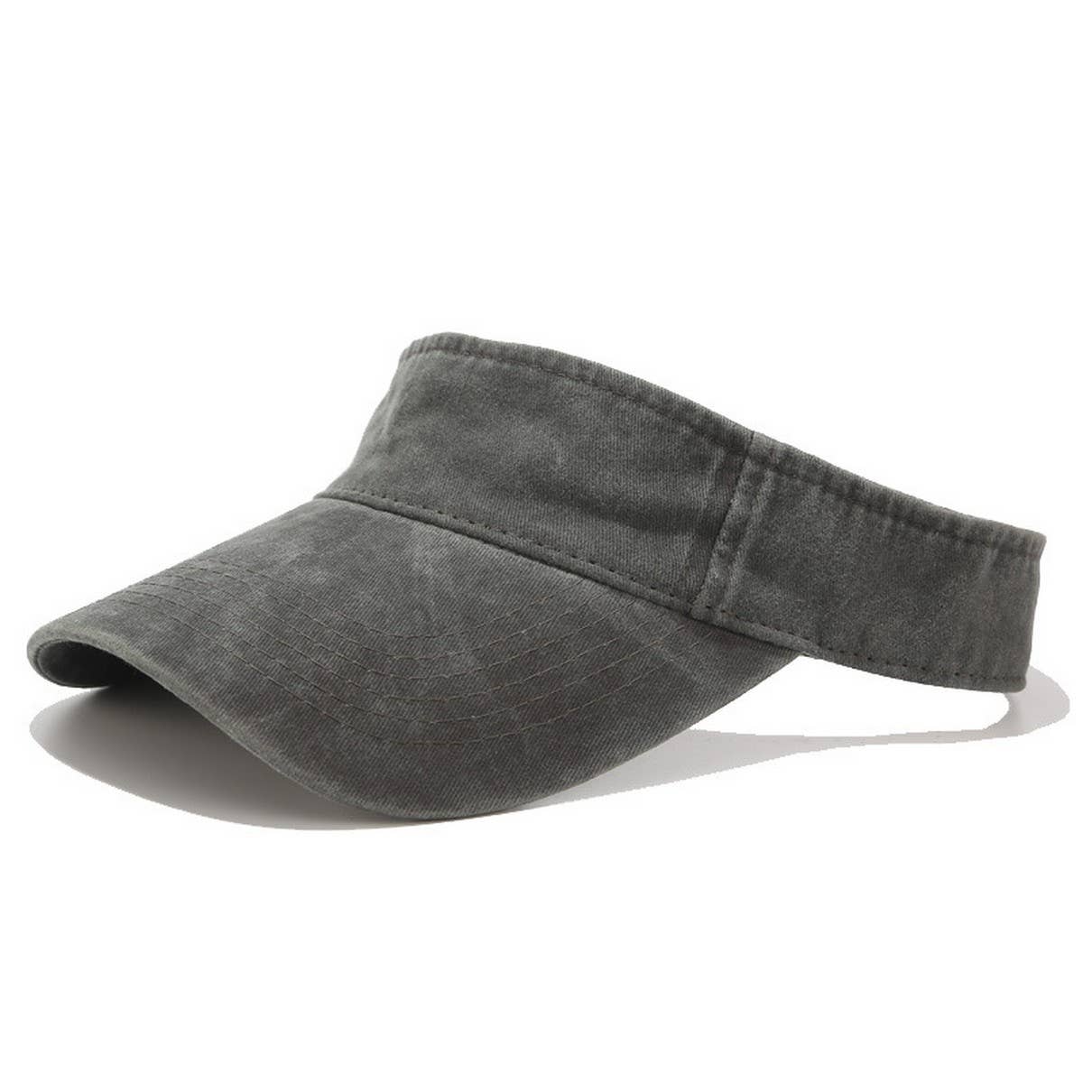 Washed Cotton Visor Hat - Street Style Sun Cap_CWAH3306