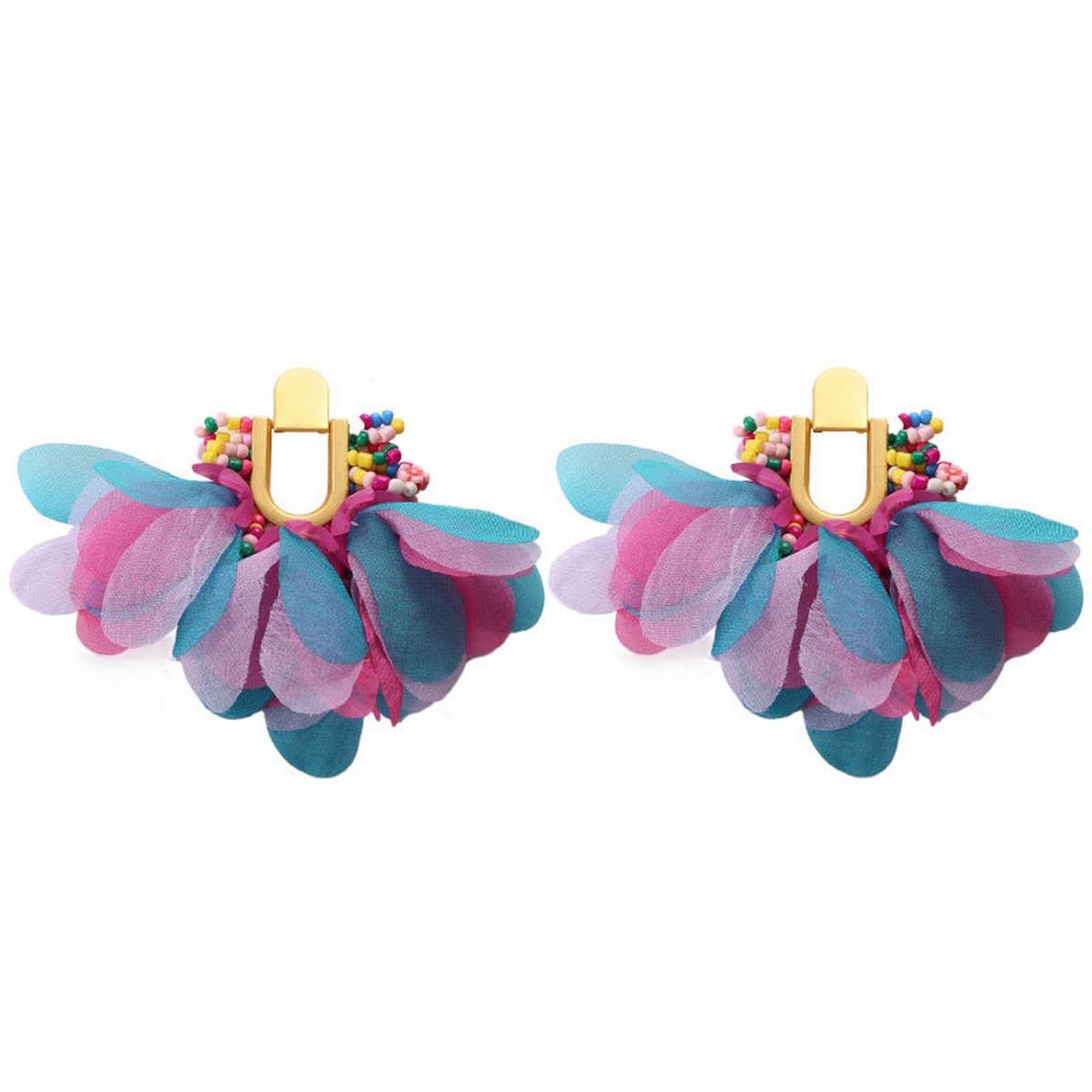 U-Shaped Beaded Tassel Earrings ? Dopamine Style