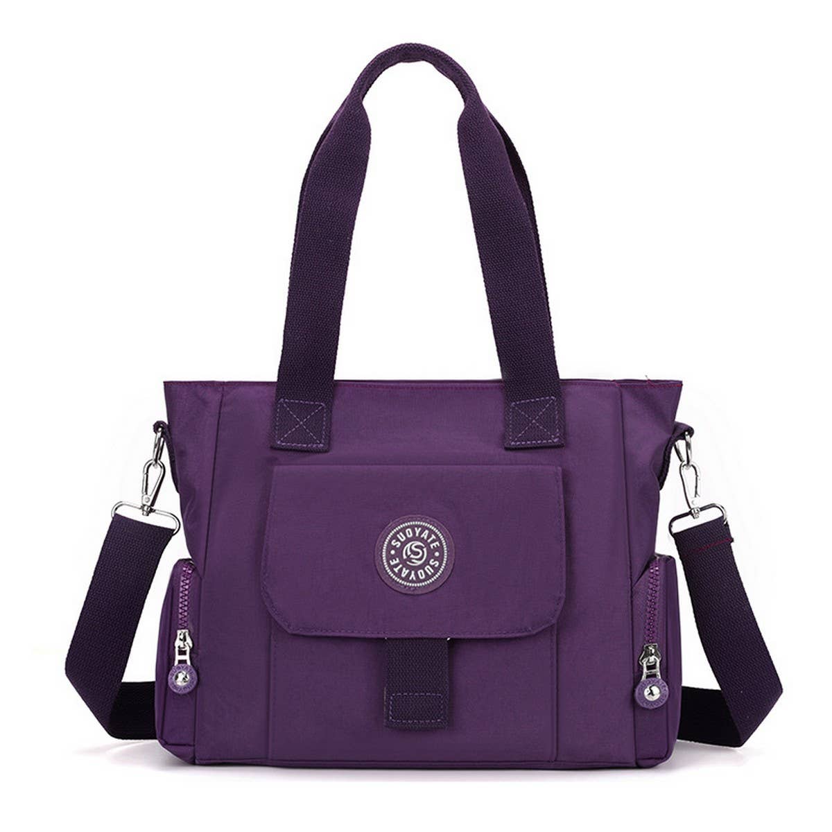 SIMPLE LARGE CAPACITY NYLON SHOULDER BAG_CWASC1787