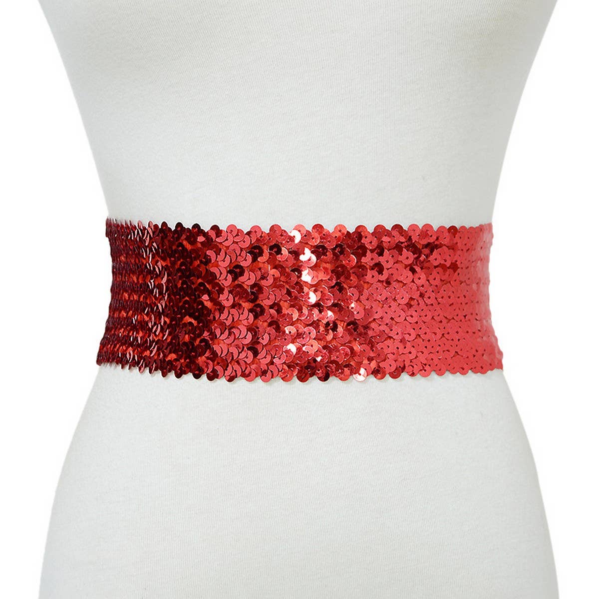 WOMEN'S STRETCH FISH SCALE SEQUIN GIRDLE_CWABE0492