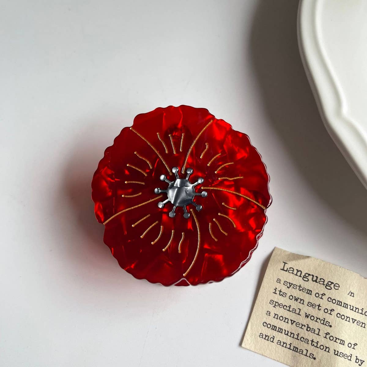 SIMPLE AND FRESH PALM BOUQUET HAIRPIN CLIP_CWAHA1327