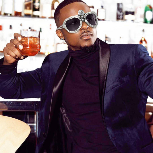 ELVIS BALL RETRO PERSONALIZED DIAMOND SUNGLASSES