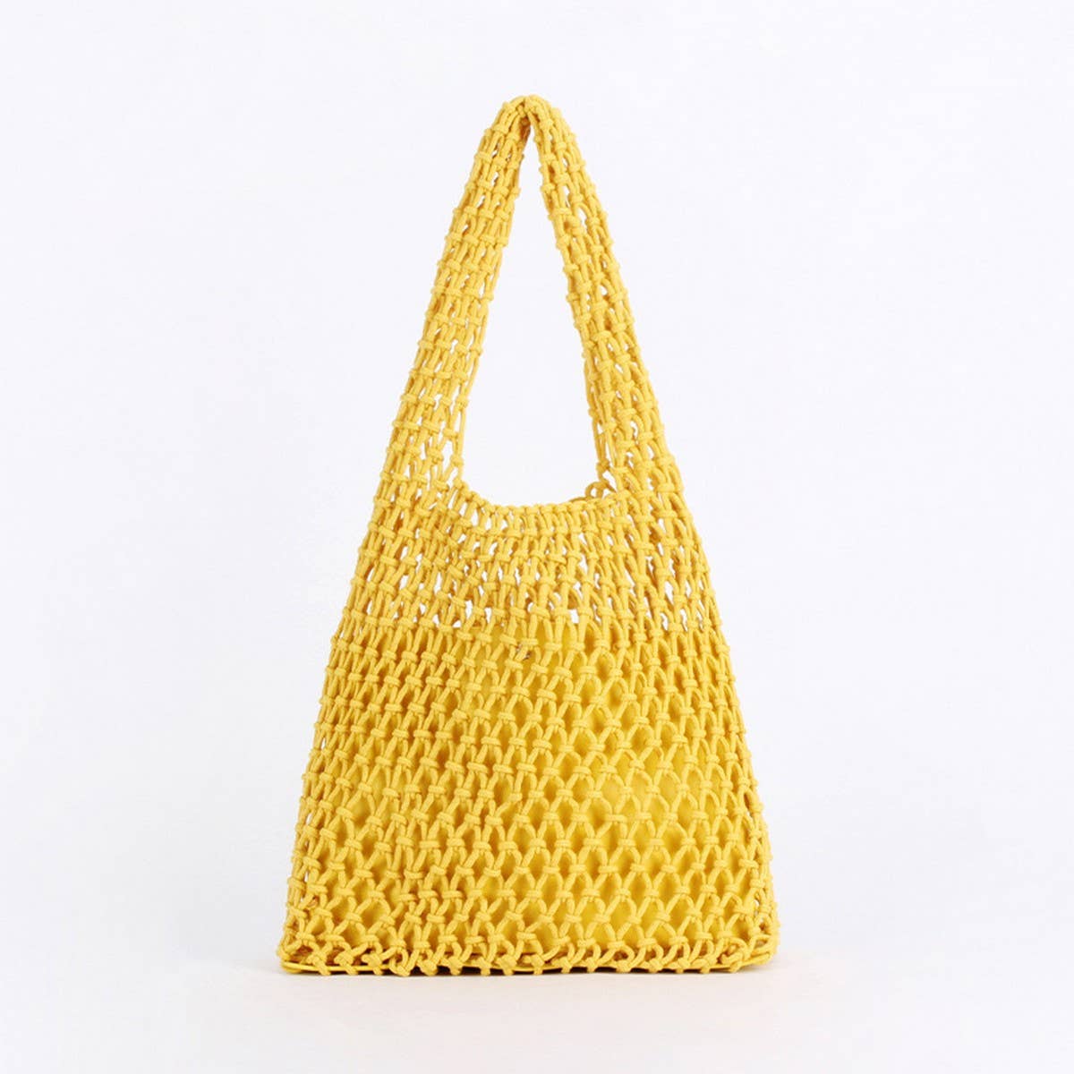 FASHION SOLID COLOR HOLLOW NET HAND-WOVEN BAG_CWAB4691