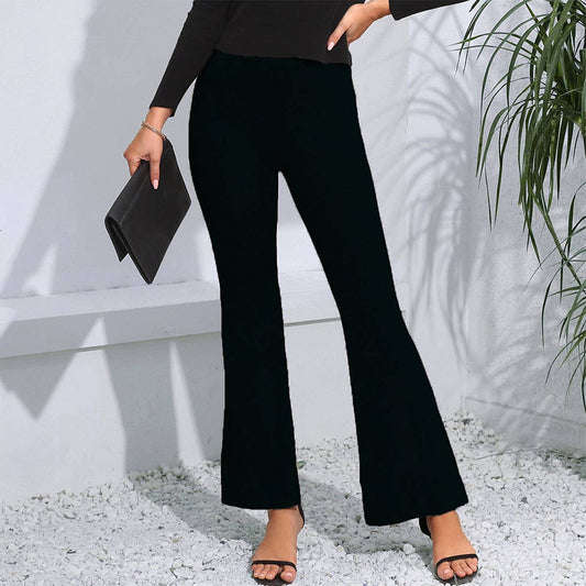 TIGHT FLOOR LENGTH HIGH WAISTED SLIGHTLY FLARES