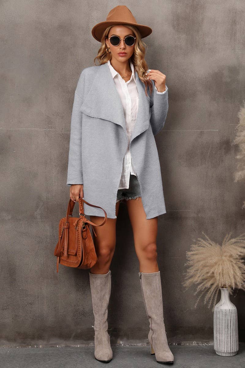 CWOCAL0507_Long Sleeve Casual Open Front Cardigan Sweater