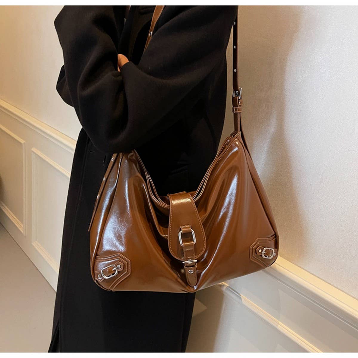 NICHE RETRO FASHION COMMUTER SHOULDER BAG_CWAB3276