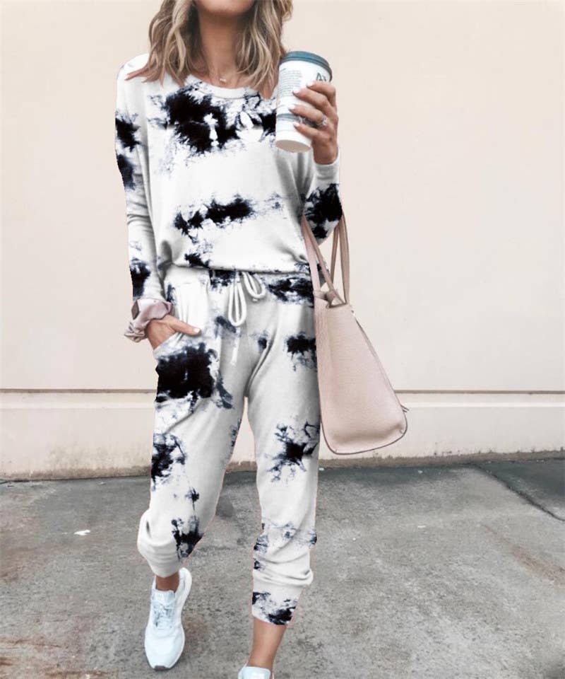 PRINTED HOME WEAR LONG SLEEVE SUIT FOR WOMEN