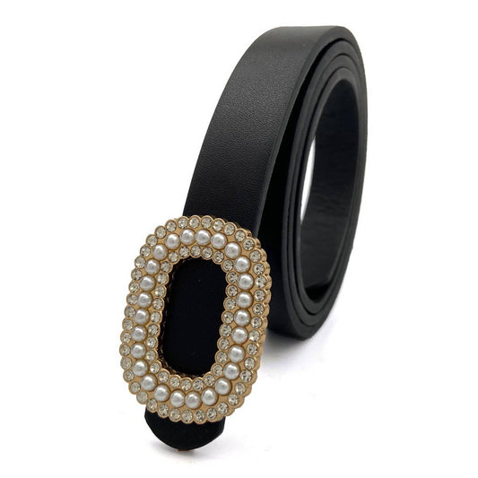 MULTICOLOR RHINESTONE PEARL BELT VERSATILE BELT_CWABE0688