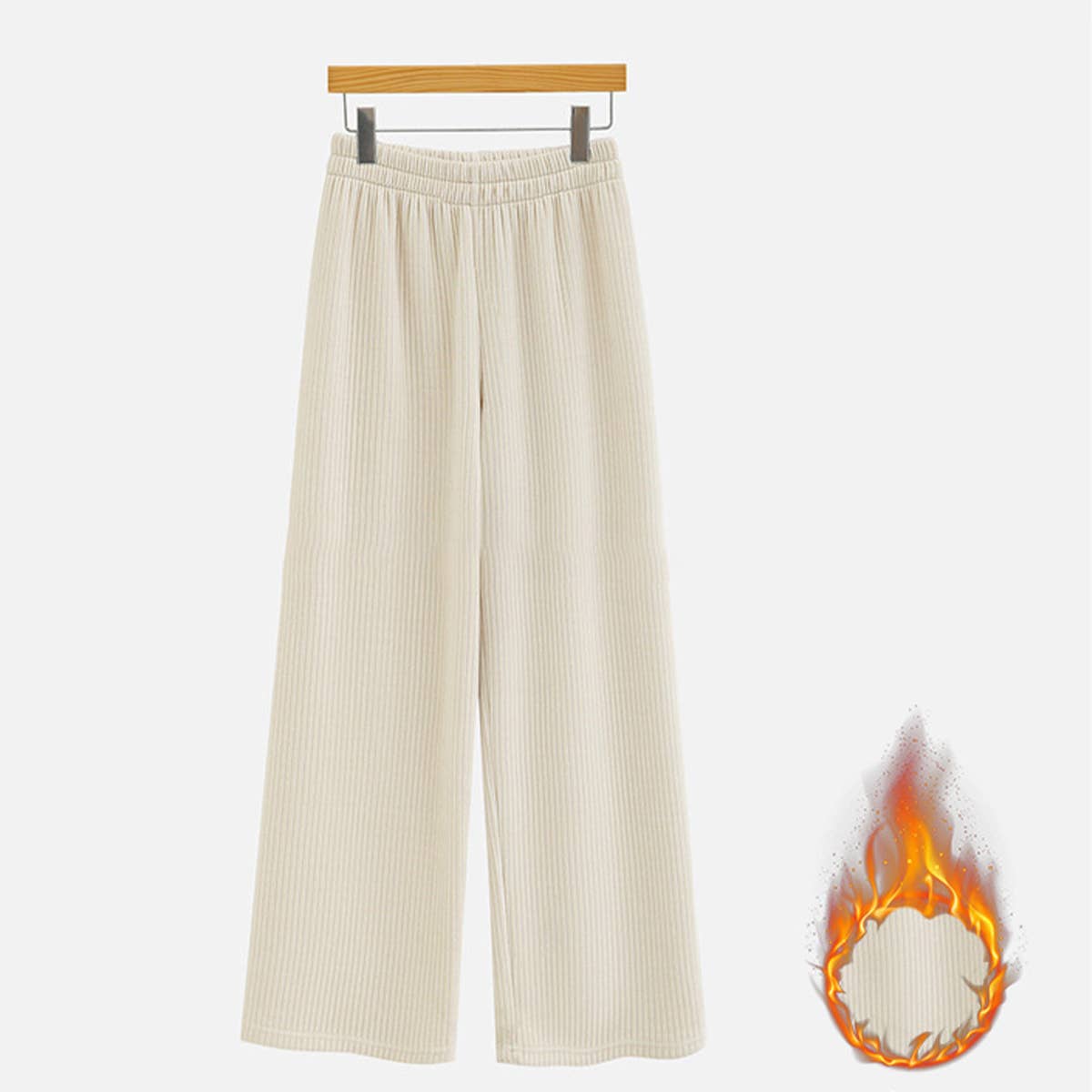 FLOOR-LENGTH HIGH WAISTED WIDE LEG STRAIGHT PANTS