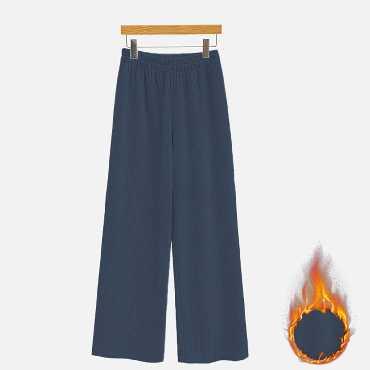 FLOOR-LENGTH HIGH WAISTED WIDE LEG STRAIGHT PANTS