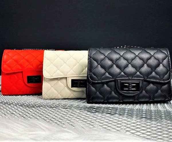 DIAMOND PATTERN QUILTED PURSE SHOULDER BAG_CWAB007-B20331