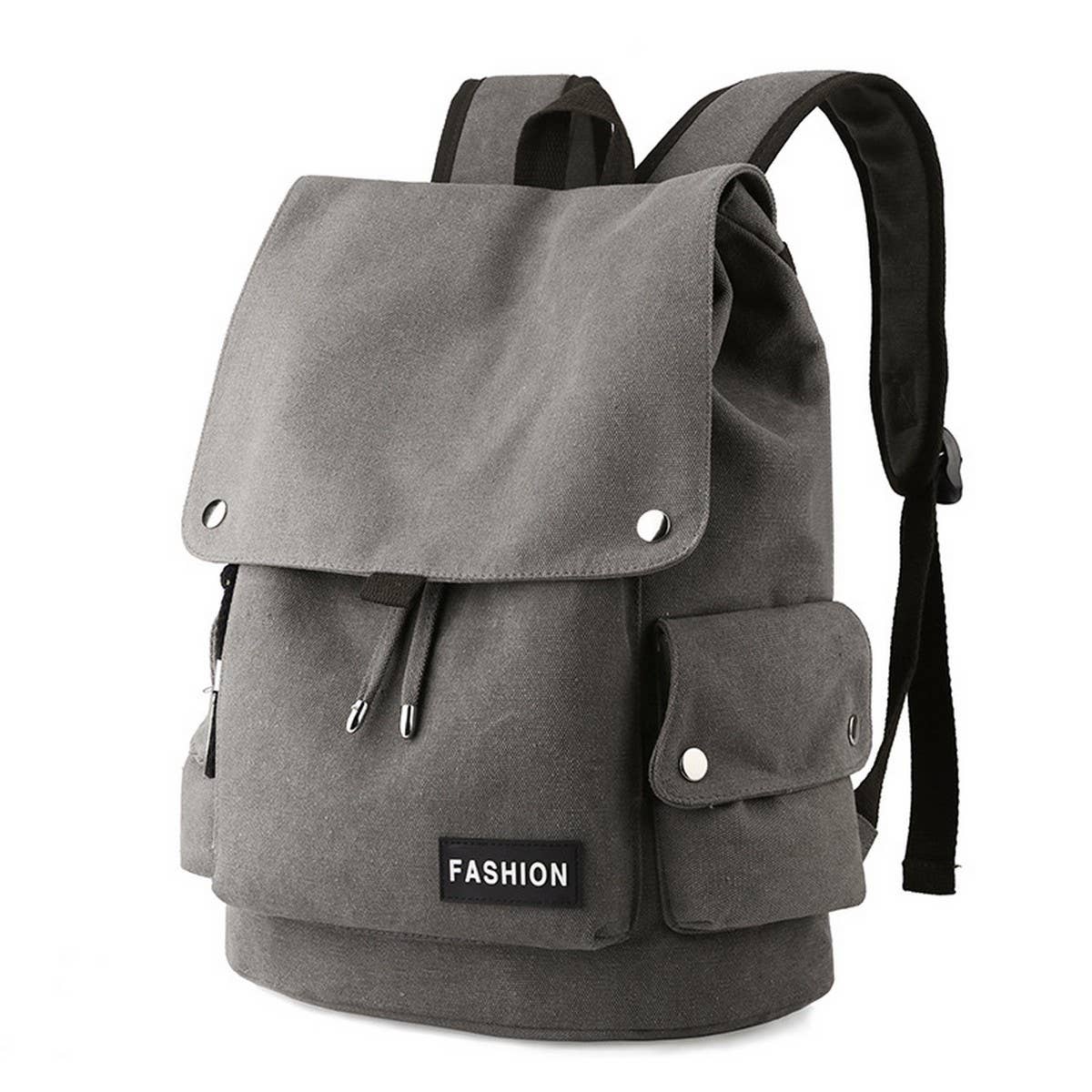 BACK-TO-SCHOOL CANVAS BACKPACKS DRAWSTRING CLOSURE_CWAB2216