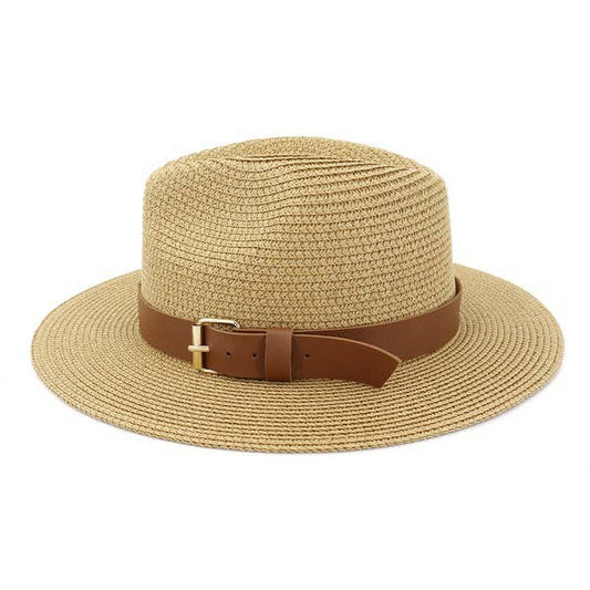 BEACH SUMMER CASUAL STRAW PANAMA HAT_CWAH059-B20223