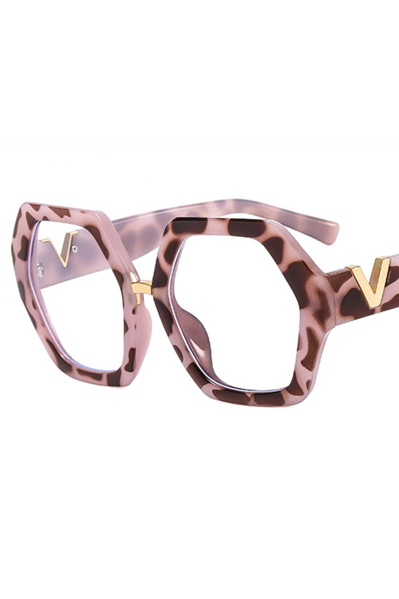 WOMEN GEOMETRIC FRAME EYEGLASSES
