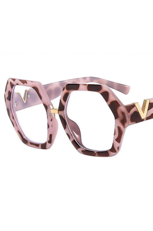WOMEN GEOMETRIC FRAME EYEGLASSES