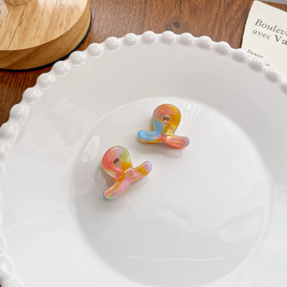Acetate board style candy-colored hair clip