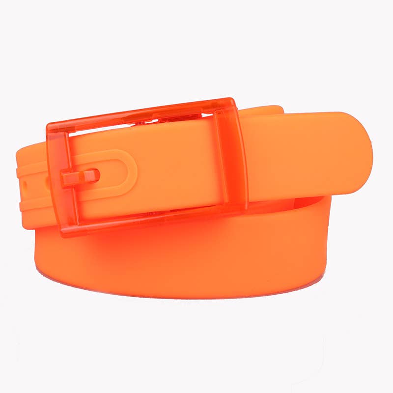 Plastic buckle candy color no metal belt