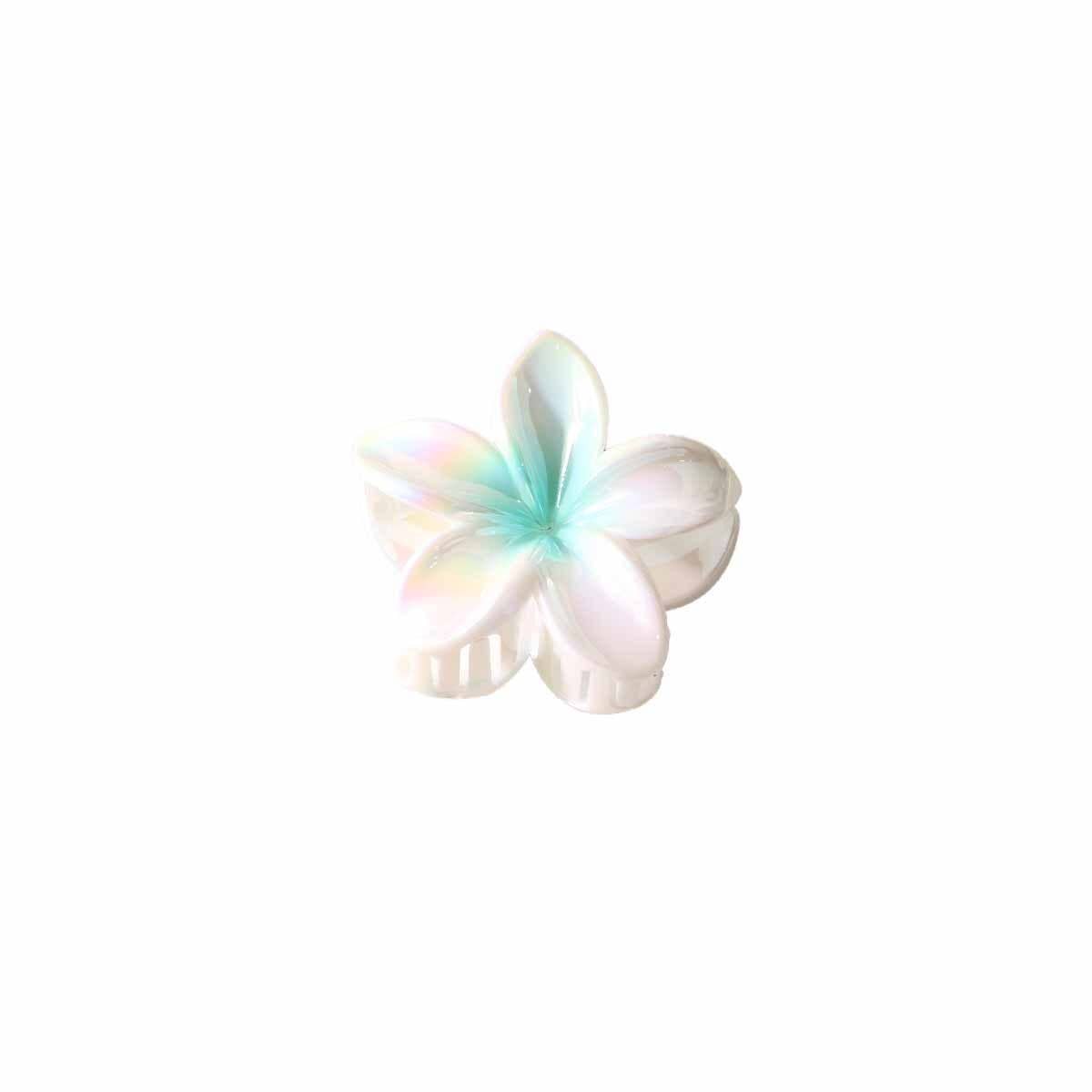 Plumeria Hair Claw - Colorful Tropical Flower Clip_CWMM4999