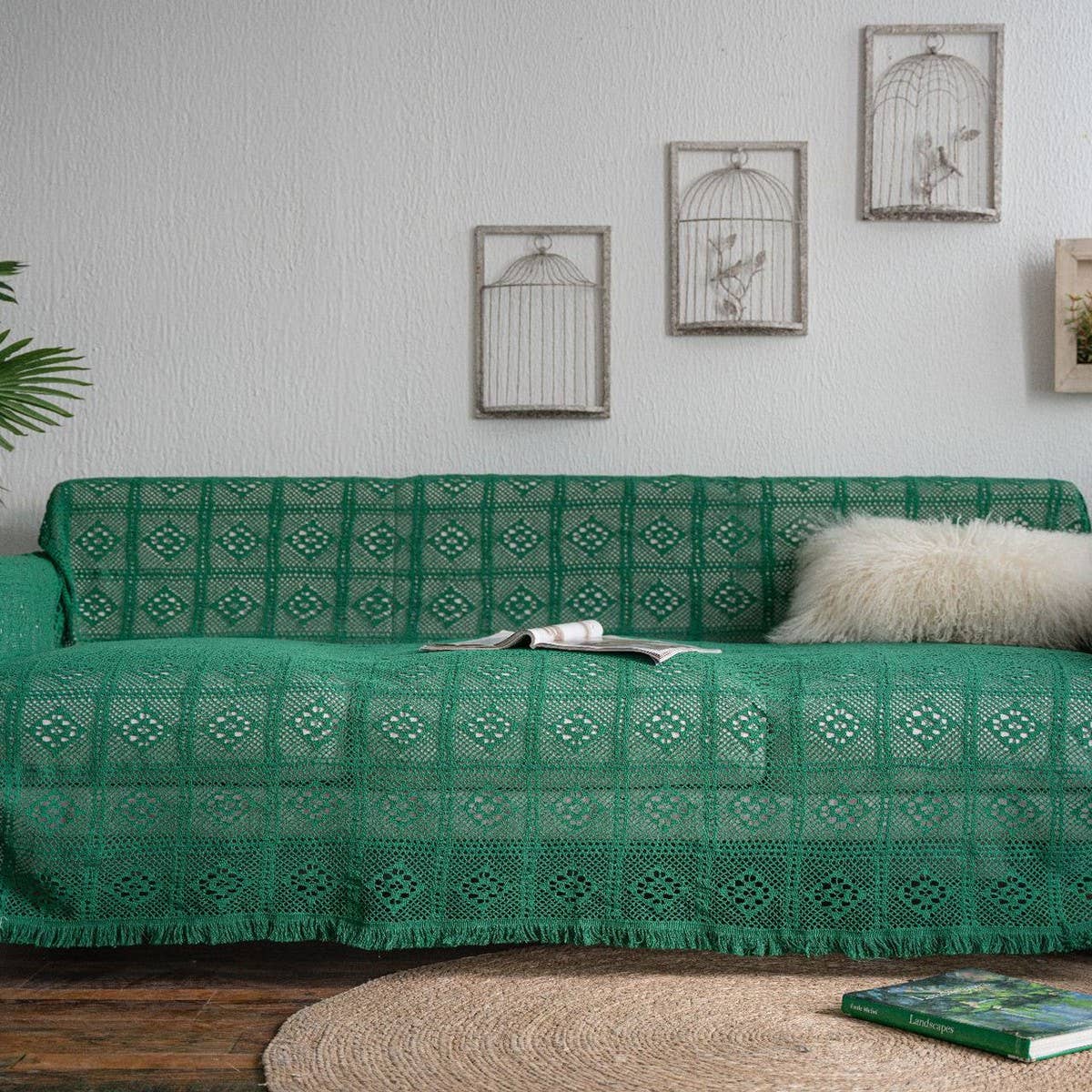 RETRO COUNTRY STYLE HOLLOW SOFA THROW_CWMM1650