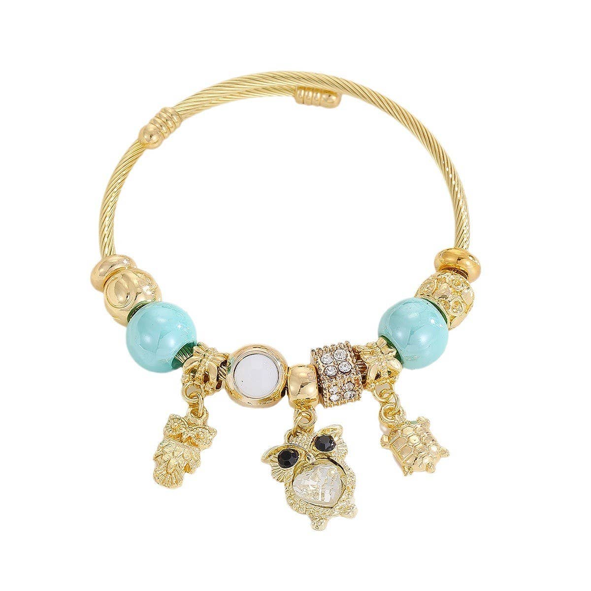 Gold Stainless Steel Dolphin Tail Bracelet