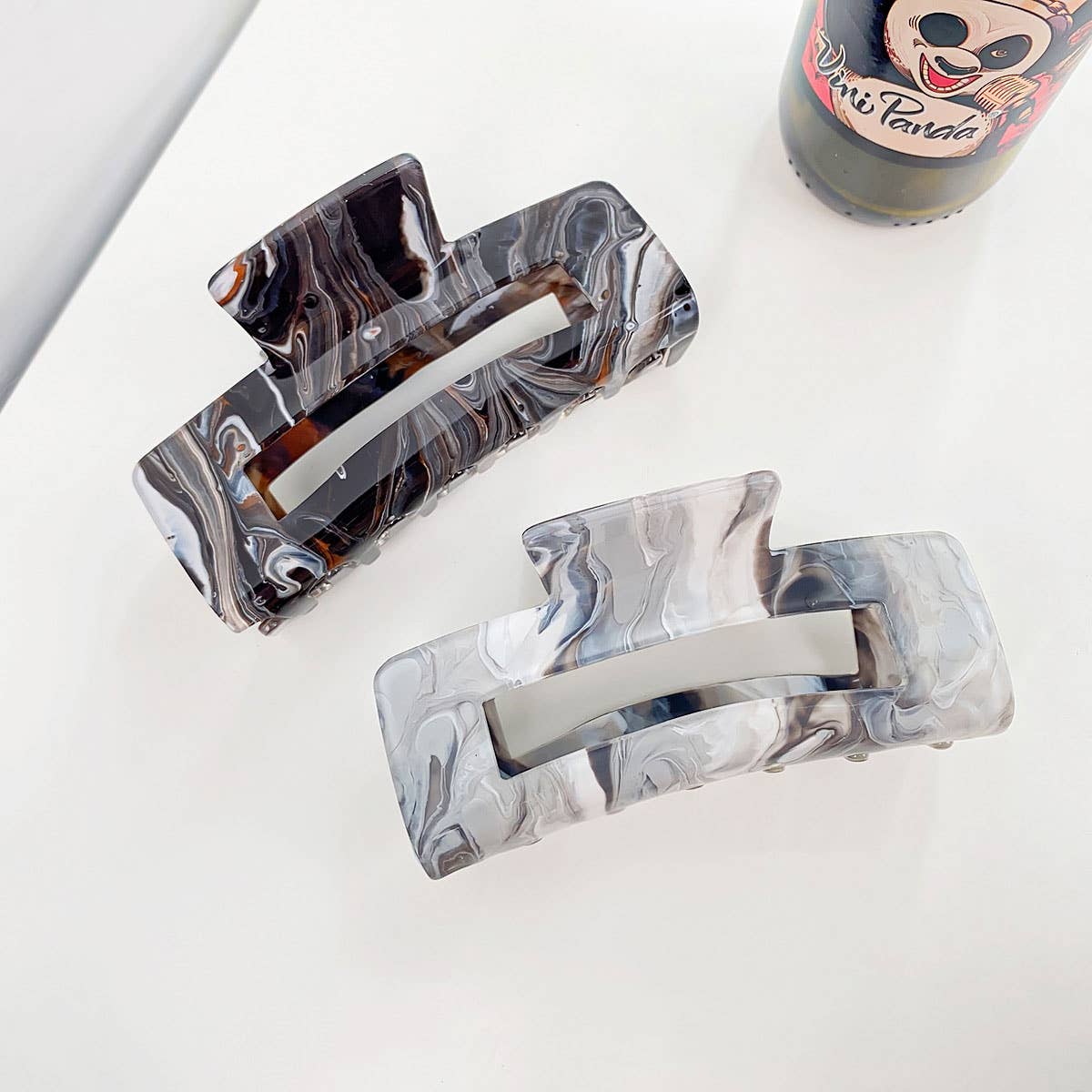 Acrylic Ink Hair Claw - Large Hollow Shark Clip_CWAHA0393