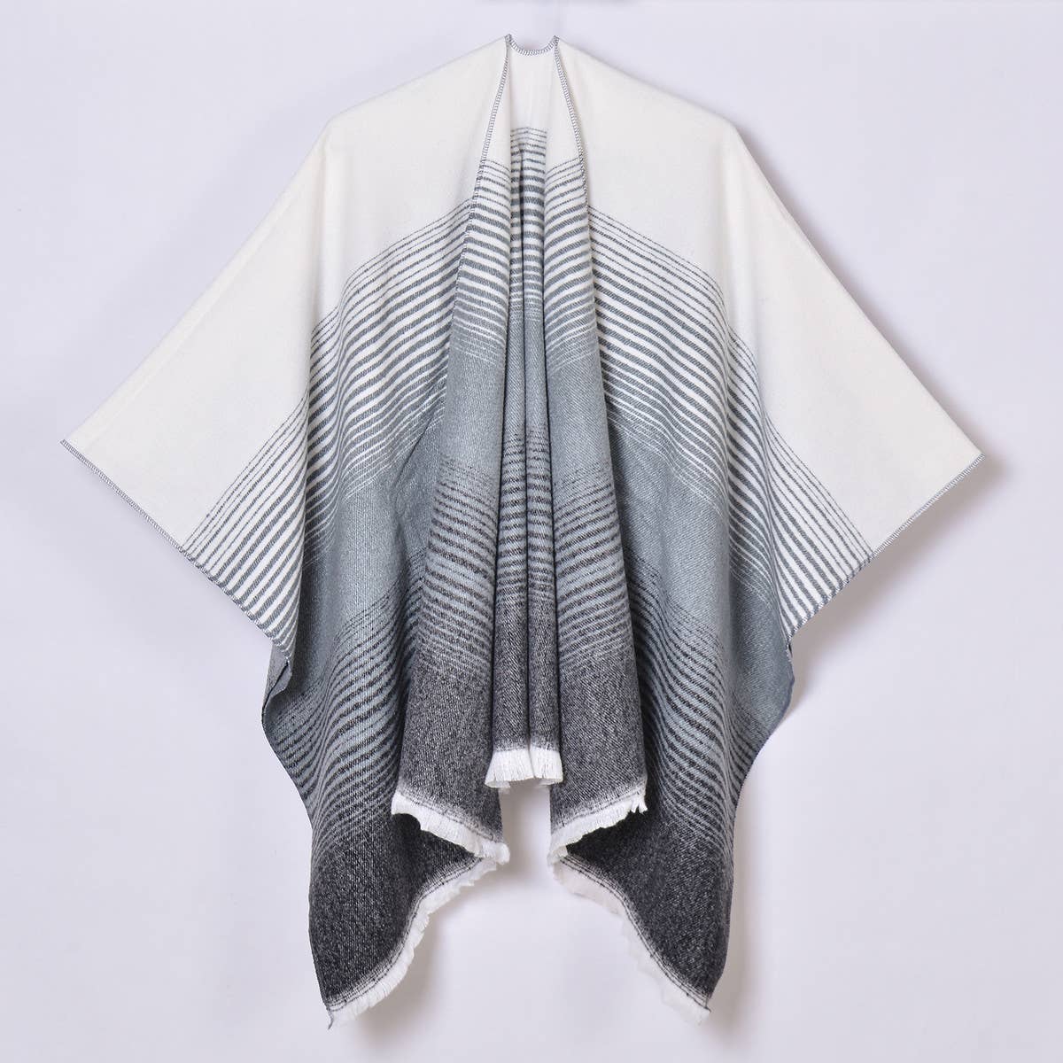 2024 SIMPLE GRADIENT THIN STRIPED SHAWL_CWASC0948