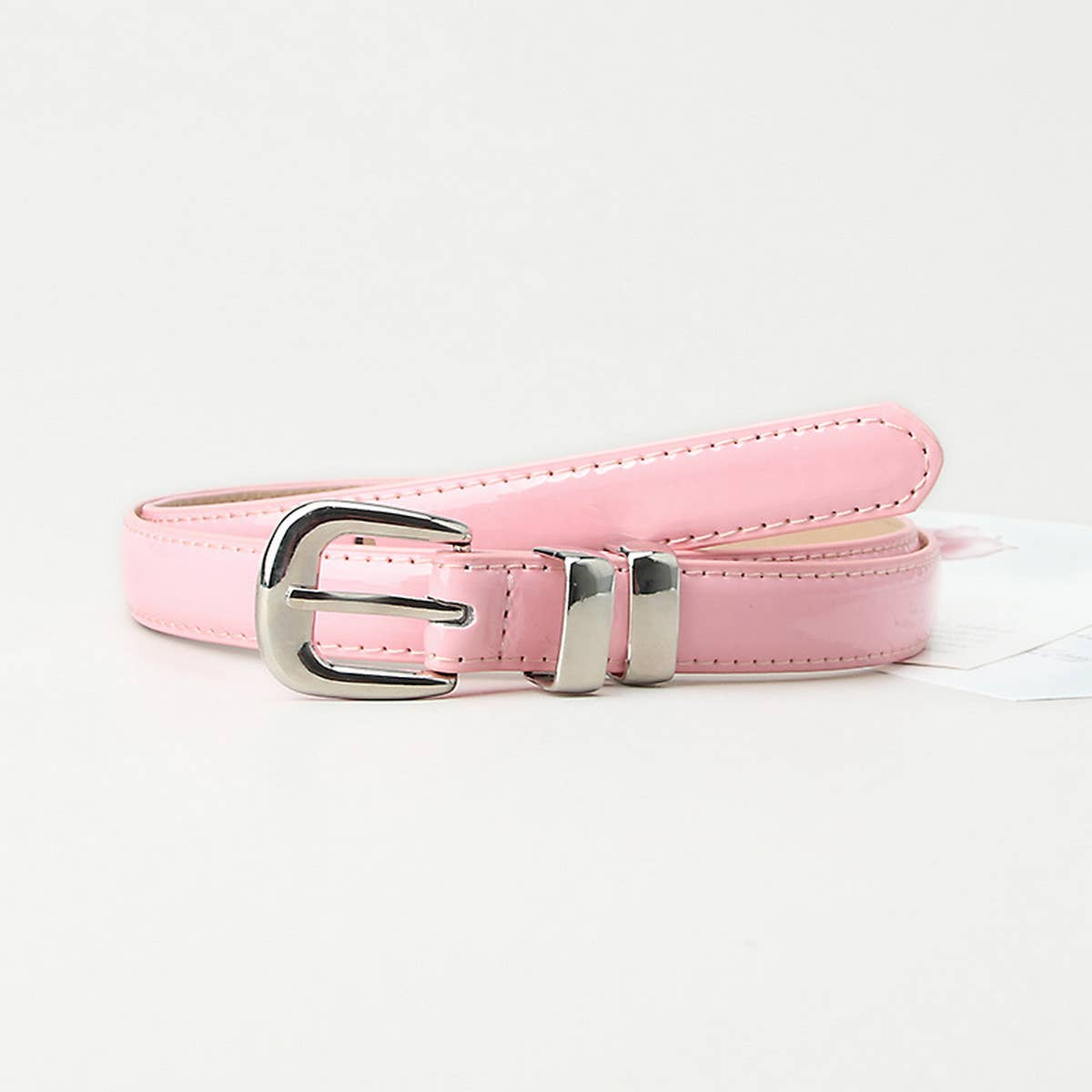 CWABE0927_SIMPLE CANDY COLOR THIN BELT