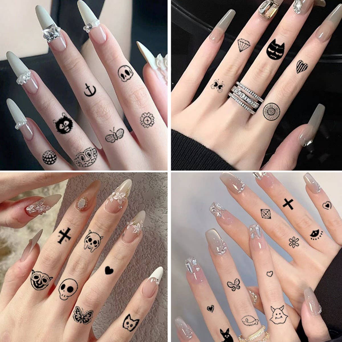 Black Finger Tattoos ??Minimalist & Sexy Look_CWMM8235