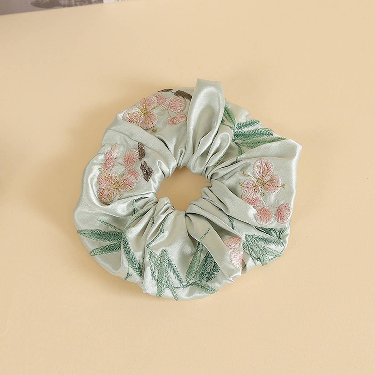 Oleander Embroidered Hair Tie for Hanfu & Qipao_CWAHA5410