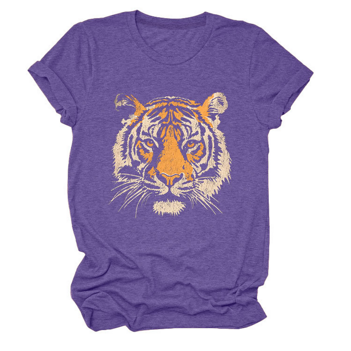 Women??¢s Summer Tee with Stylish Tiger Print_CWTTSL0494