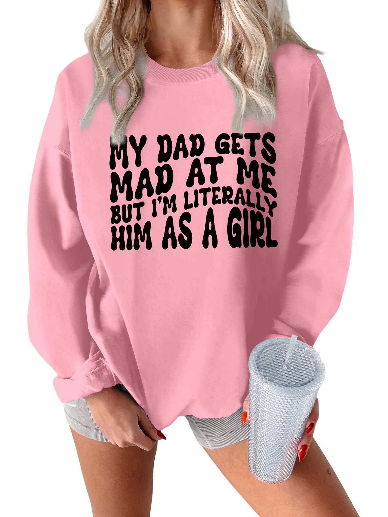 Fashionable letter printed thickened warm hoodie