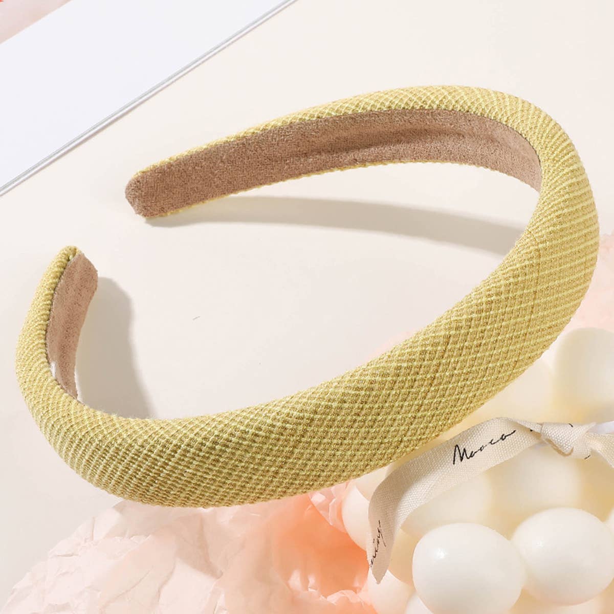 PLAID PATTERN HAIR HOOP_CWAHA0225