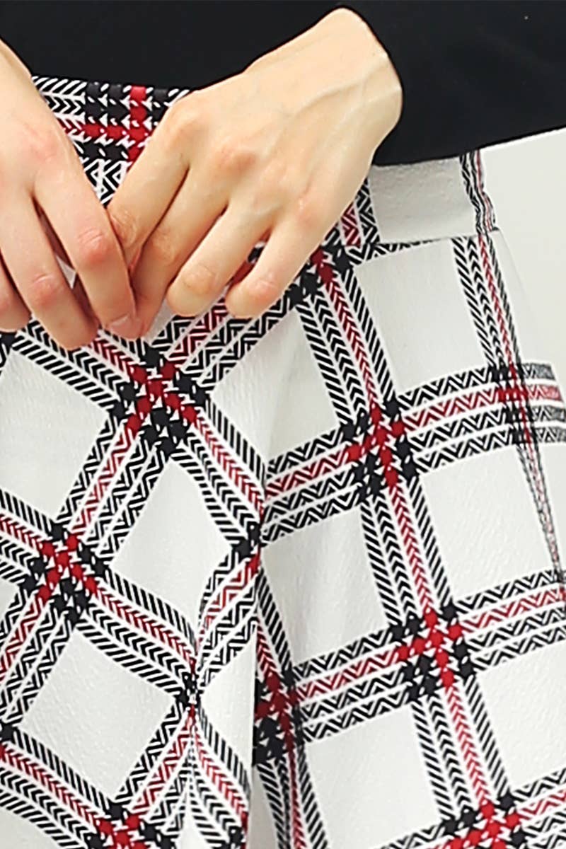 CWBSS105_High Waisted Skirt Mini A-Line Flared Skater Skirt