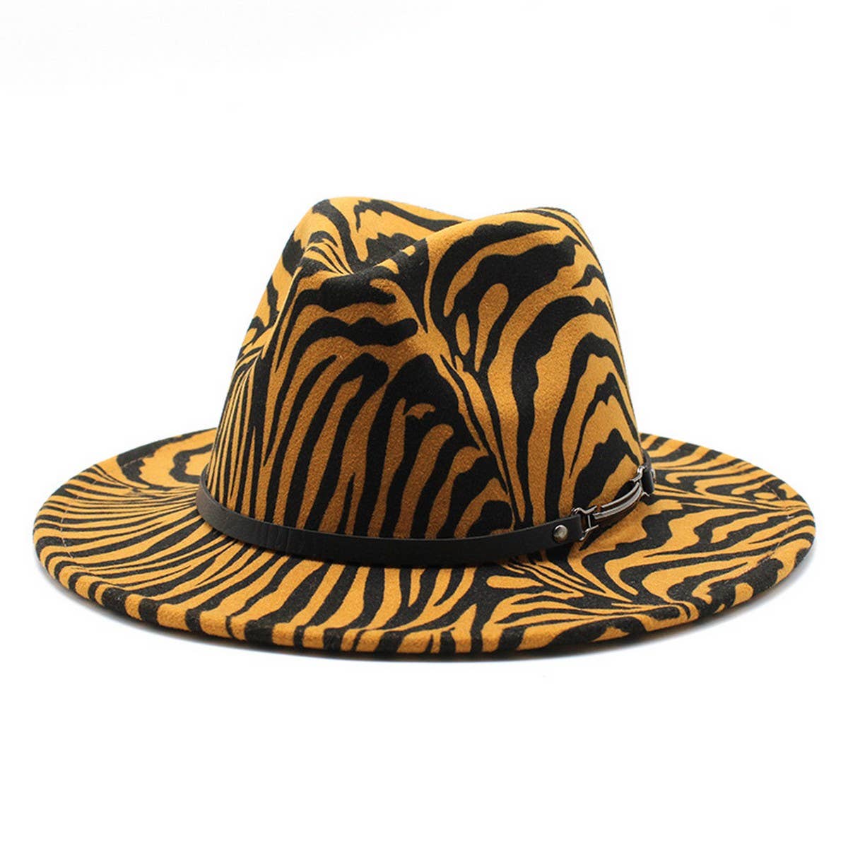 FASHION STRIPED WOOLEN HAT JAZZ HAT FELT HAT_CWAH2566