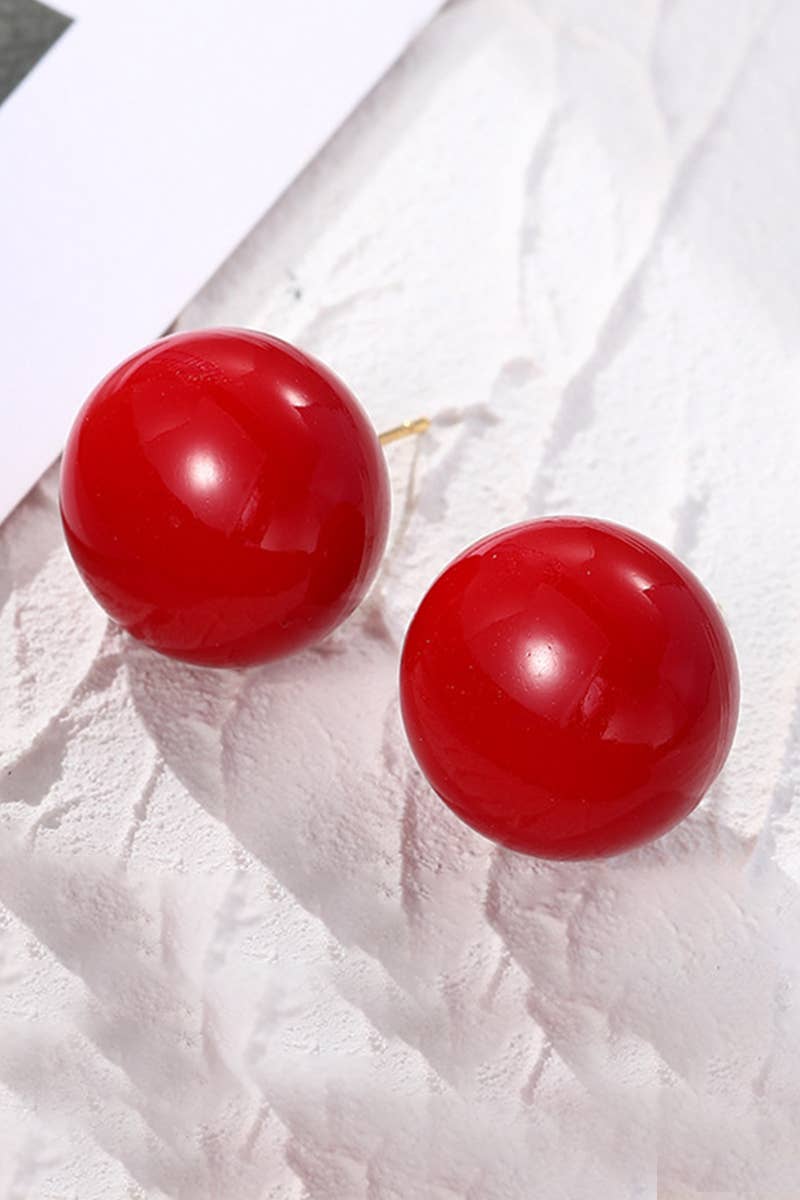 FAUX PEARL DESIGN STUD EARRINGS