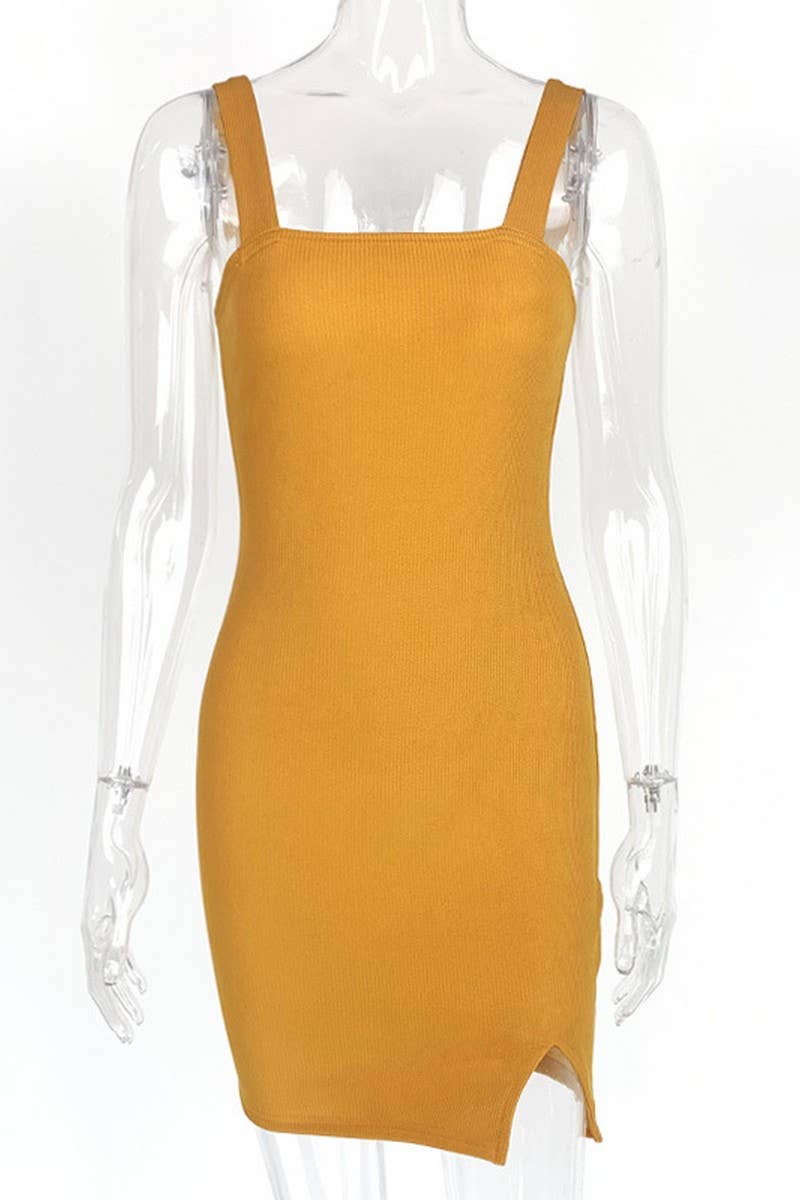 CWDSD7465_SLIM-FIT SLING BACKLESS KNITTED DRESS