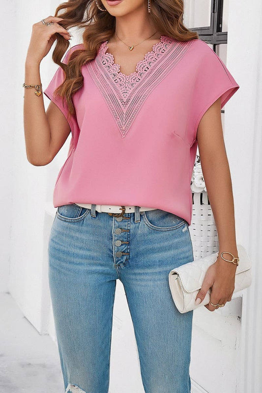 Cwtts1303_Casual Commuter V-Neck Short-Sleeved T-Shirt