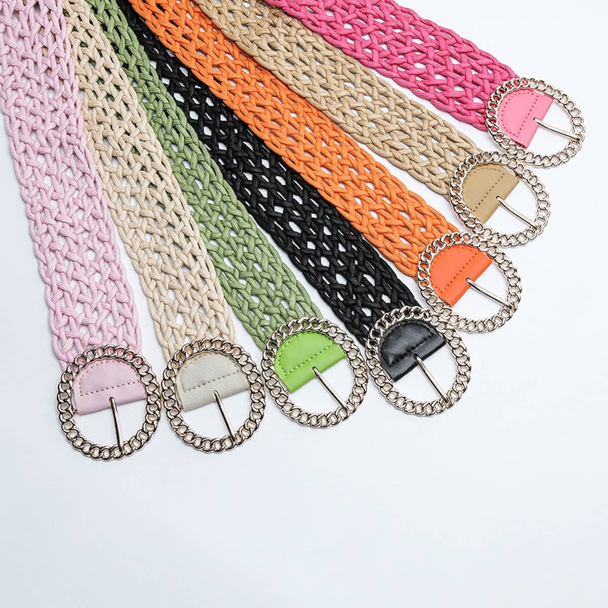 WOMEN'S OBI BRAIDED WITH LARGE ROUND BUCKLE