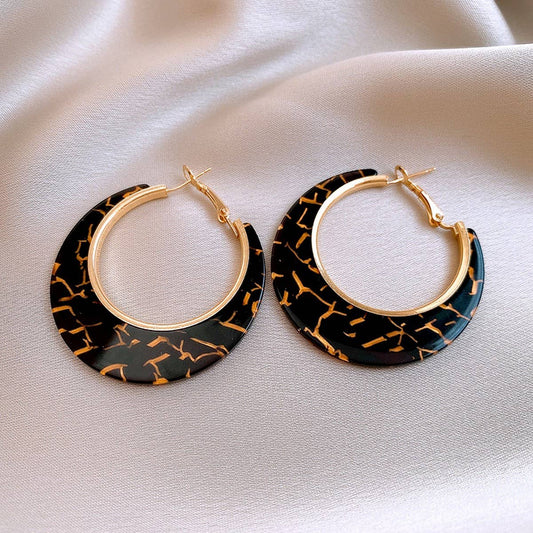 LEOPARD GEOMETRIC VINTAGE EARRINGS