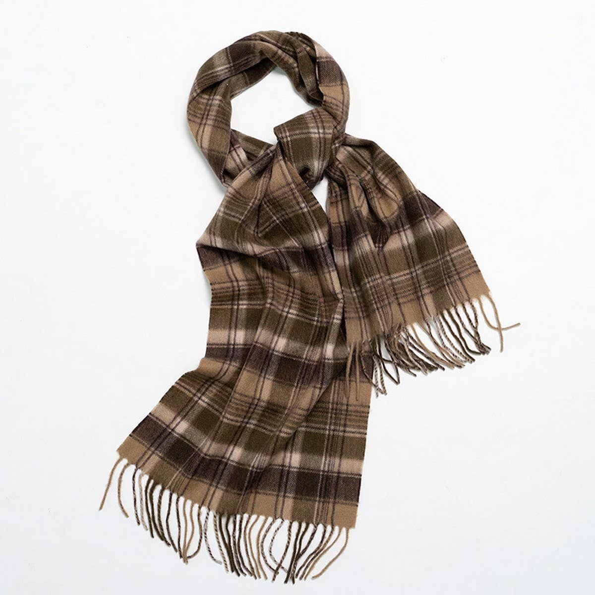 Nordic Plaid Wool Scarf ??Warm Winter Couple Wrap_CWASC2357